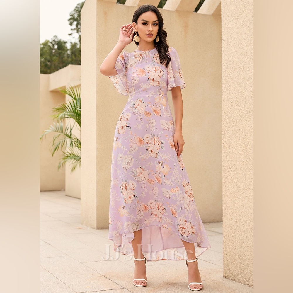 JJs House Floral Lavender Maxi Dress